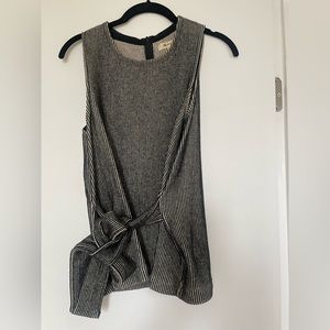 Madewell knit top with tie, size small
